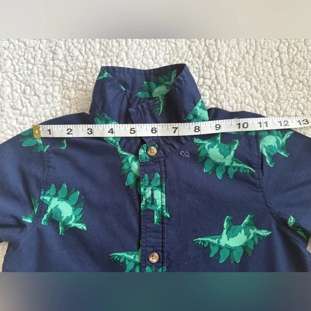 Old Navy Navy Blue Dinosaur Print Kids Shirt